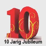 10 jarig jubileum grijs